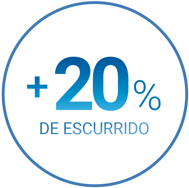 20% DE ESCURRIDO